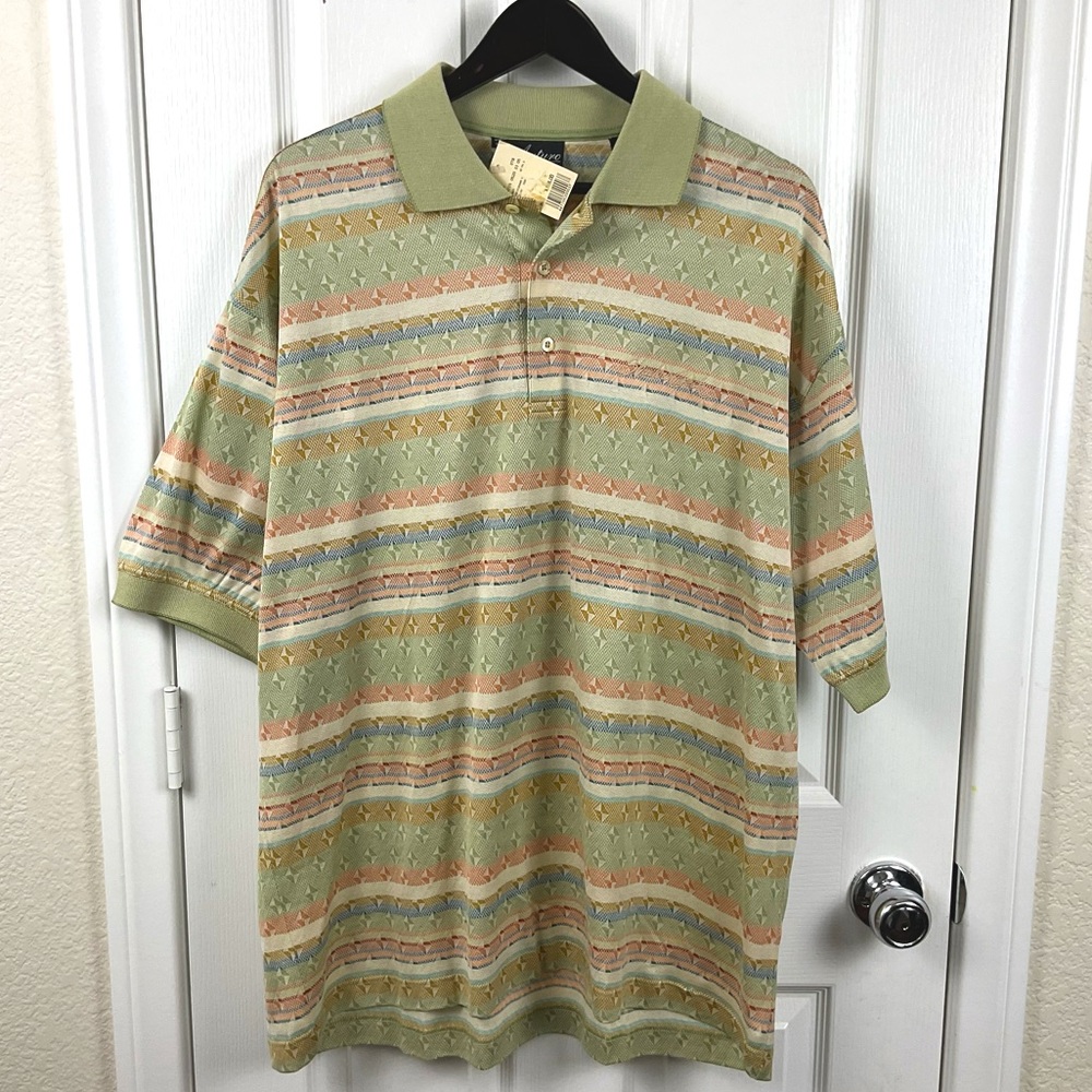 Vintage 90s Arturo Garibaldi Shadow Creek Mercerized Cotton Polo Shirt, Size XL